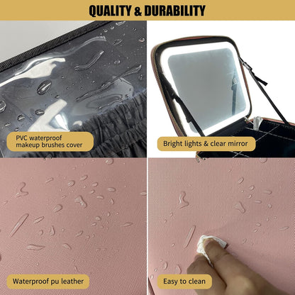 👜 COSMETIQUERA CON ESPEJO + LUZ LED